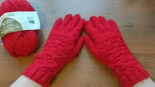 Красные перчатки) из австралийского мериноса от пехорки