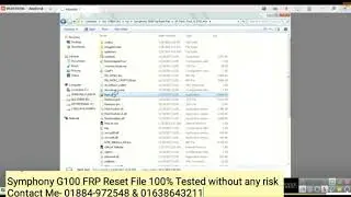 Symphony G100 Frp Reset File 100% Tested & Without Any Risk