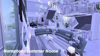 Hamptons Summer House Interior / Sims 4 Speed Build / No CC