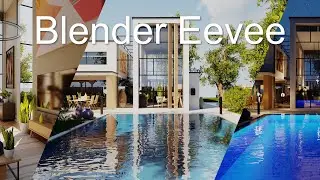 Modern Villa Realtime Interior walktrough Blender Eevee 2 | Day and night | Links in discription