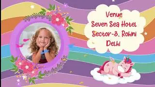 Unicorn Birthday Invitation video