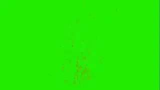 Fire Particles in a Green Screen Background