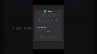 TODO APP | CREATE A WEB PAGE | REACT 