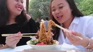 FLYING NOODLES?! at night noodle markets | V17 Sydventures
