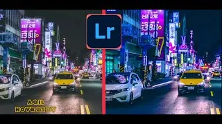 How to edit Night Light Effect || Cinematic Night Lightroom preset