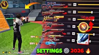 Free Fire Headshot setting 2026 🔥 Best Sensitivity Settings ⚙️| Sensitivity + HudSettings Free Fire