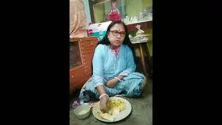 আজকে সেই কিছুই ছিলো না সবজি ভাত ডাল রুটি আলু দম ||eating show @mysimplevlog9631 
