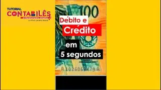 Débito e Crédito em 5 segundos #shorts