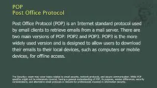 POP - Post Office Protocol