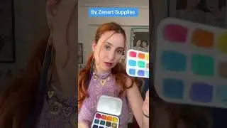 Espresso Palette Watercolor Demo - The Smallest Palette with Vibrant Colors🌈 #art #zenartsupplies
