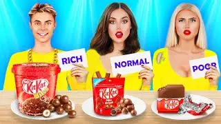 Thử Thách Đồ Ăn Giàu VS Nghèo! Trận Chiến Đỉnh Cao Đồ Ăn Vặt Giàu & Nghèo Cả Ngày Bởi RATATA POWER