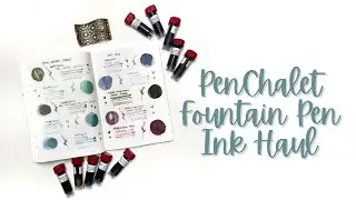 PEN CHALET HAUL // Chatty Fountain Pen Ink Swatching // Wearingeul & Ferris Wheel Press!