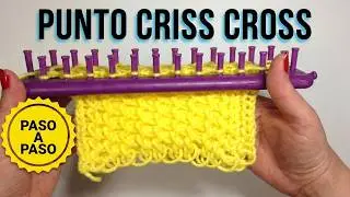 Cómo Tejer PUNTO CRISS CROSS en Telar Rectangular [Tutorial PASO A PASO]