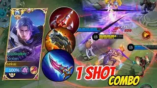 NEW HERO NOLAN ASSASSIN BEST CRIC DAMAGE | 16 KILLS!! GUIDE TOP GLOBAL | Mobile Legends: Bang Bang