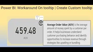 Power BI: Workaround On tooltip | Create Custom tooltip
