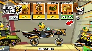 HILL CLIMB RACING 2 - NEW VEHICLE LOWRIDER GAMEPLAY