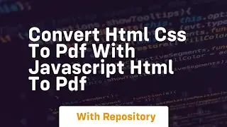 Convert html css to pdf with javascript html to pdf