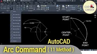 AutoCAD [2021] ARC COMMAND With Example (11 Different Method) Complete Tutorial in Hindi