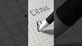Erina - writing the monogram. Follow me and write your name.