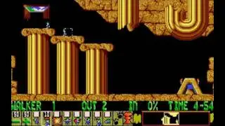 Lemmings [PC] - Level : Only floaters can survive this