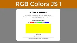 RGB Colors JS 1