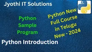 python first program | in Telugu #jyothiitsolutions #python