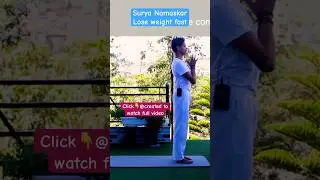 Surya Namaskar Lose Weight Fast🔥 #lossweight #lossfat #suryanamaskar #sunsalutation #yoga