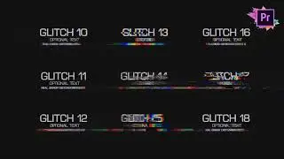 premiere pro title effects : 30 Glitch Text Presets