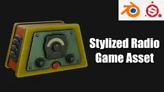 Stylized game asset speedart | Radio | Blender 2.81 and Substance Painter