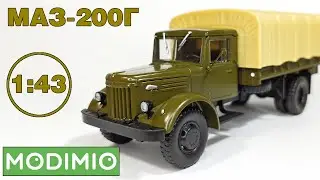 МАЗ-200Г в масштабе 1:43 / ОБЗОР / Легендарные Грузовики СССР №97 / MODIMIO / 4K