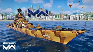 RF PYOTR VELIKY in action Escort mode gameplay : Modern Warships