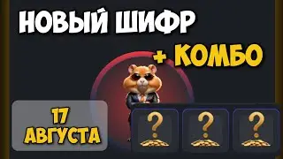 Новый ШИФР и КОМБО КАРТЫ в Хамстер Комбат 17 Августа! КАК ПОЛУЧИТЬ МОНЕТЫ В HAMSTER KOMBAT!