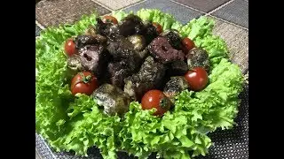 шашлык из говяжьего сердца
