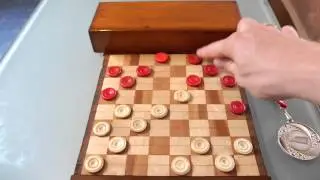 Brilliant draughts combination!