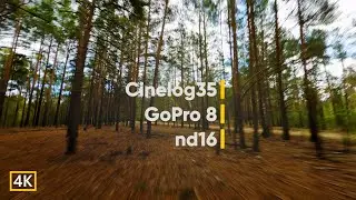 FPV дрон Gerpc cinelog35 performance полёт по лесу. Съемка на GoPpo 8 с использованием ND фильтра
