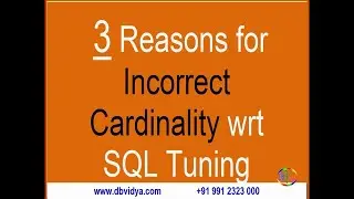Oracle Performance Tuning Cardinality |Oracle Execution Plan Cardinality Meaning |dbvidya |SqlTuning