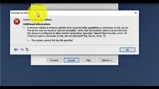 Cannot connect to server SQL server