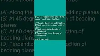 Civil engineering Mcq's qst.no.100