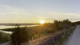 Закат на водохранилище Левки