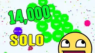 Agar.io: 14,000 MASS SOLO!