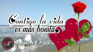 CONTIGO LA VIDA ES MAS BONITA 🥰TE AMO Mensajes de amor con bonito video y música para dedicar❤️BESOS