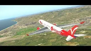 Летим. LEBL/EGCC. Барселона - Манчестер. Сеть Ватисм. Airbus A350 FF