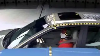 Volvo S80 and full-size pickup side impact crash test by IIHS