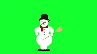 Snowman green screen video ☃️ Green Screen Snowman
