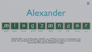 How to pronounce Alexander ?