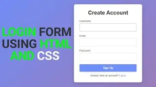 Create a Stylish Login Form Using HTML & CSS! 🚀💻 | Beginner Friendly Tutorial 🔥
