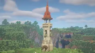 Beautiful sand tower in MINECRAFT