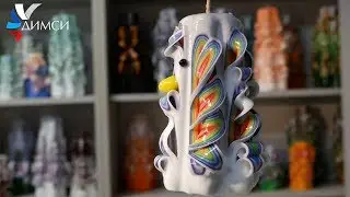 Carved candle fantasy - Parrot from candle workshop DIMSI