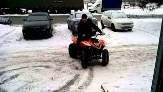 Не смотреть! Жесть! Упал перед квадроциклом.