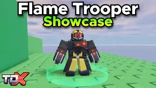 TDX Flame Trooper Tower Showcase (Stats + Gameplay) - Tower Defense X Roblox